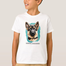 T-Shirt German shepherd do miúdo