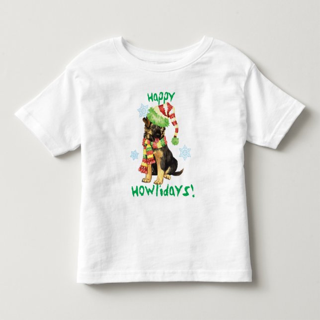 T-shirt German shepherd feliz de Howliday (Frente)