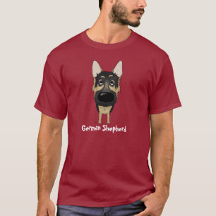 T-shirt German shepherd - nariz e bumbum grandes