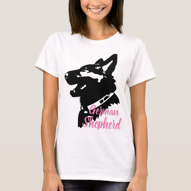 T-Shirt German shepherd para mulheres (Frente)