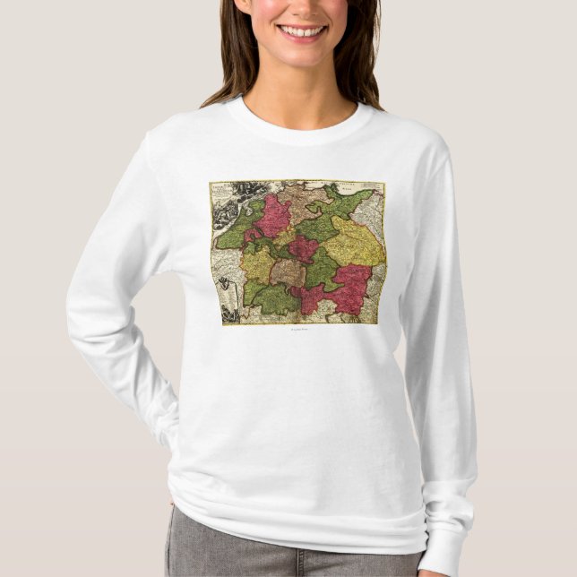 T-shirt GermanyPanoramic MapGermany (Frente)