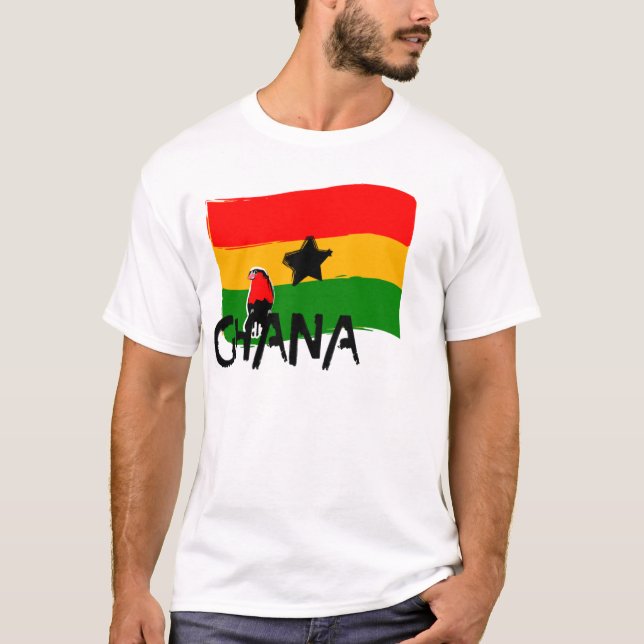 T-SHIRT GHANA (LINHA DE BANDEIRA) (Frente)