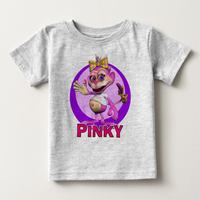 T-shirt GiggleBellies mindinho o macaco (Frente)