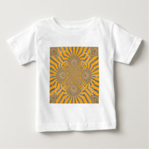 T-shirt Gilded Zephyr: Elegância em amarelo Ouro e cromo