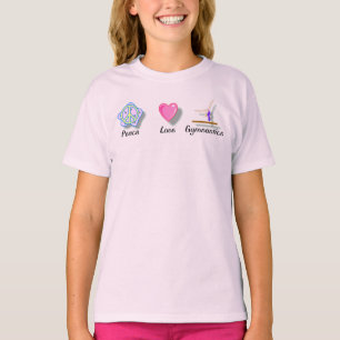 T-shirt Ginástica do amor da paz