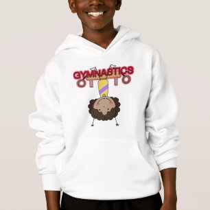 T-shirt GINÁSTICA - Handstands da menina do afro-american