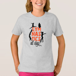 T-shirt Ginástica O dia todo em laranja!