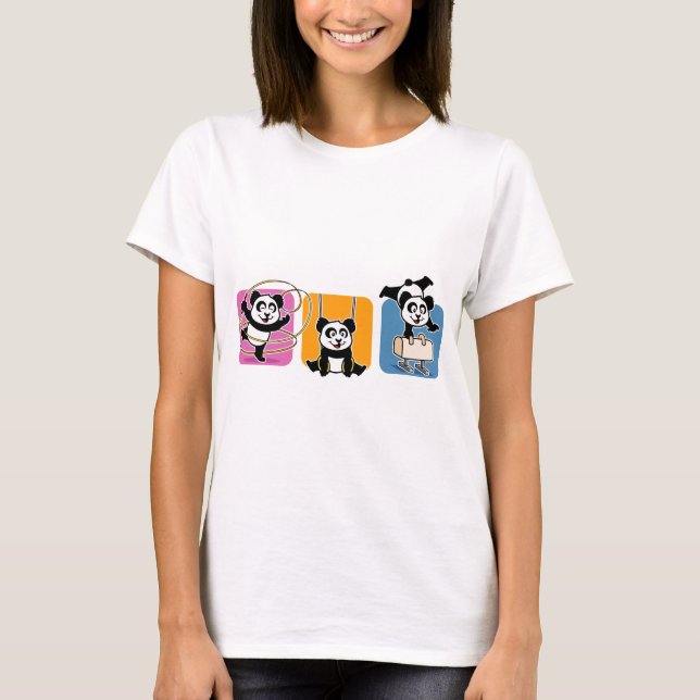 T-shirt Ginástica Pandas (Frente)