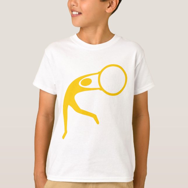 T-shirt Ginástica Rítmica Figura - âmbar (Frente)
