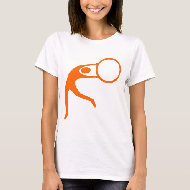 T-shirt Ginástica Rítmica Figura - Laranja (Frente)