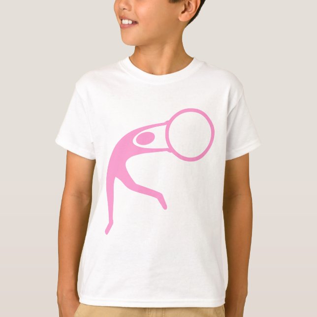 T-shirt Ginástica Rítmica Figura - Rosa (Frente)