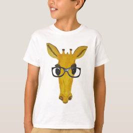T-shirt Girafa Amarela com óculos