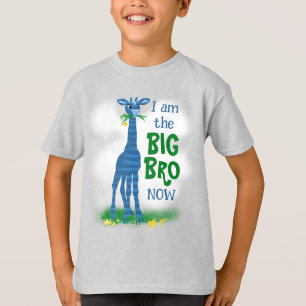 T-Shirt girafa azul-branca, do Big bro