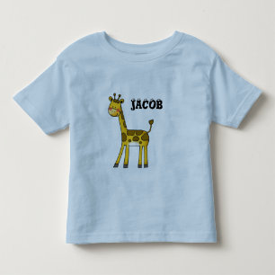 T-shirt girafa bonita - adicione o nome do seu filho
