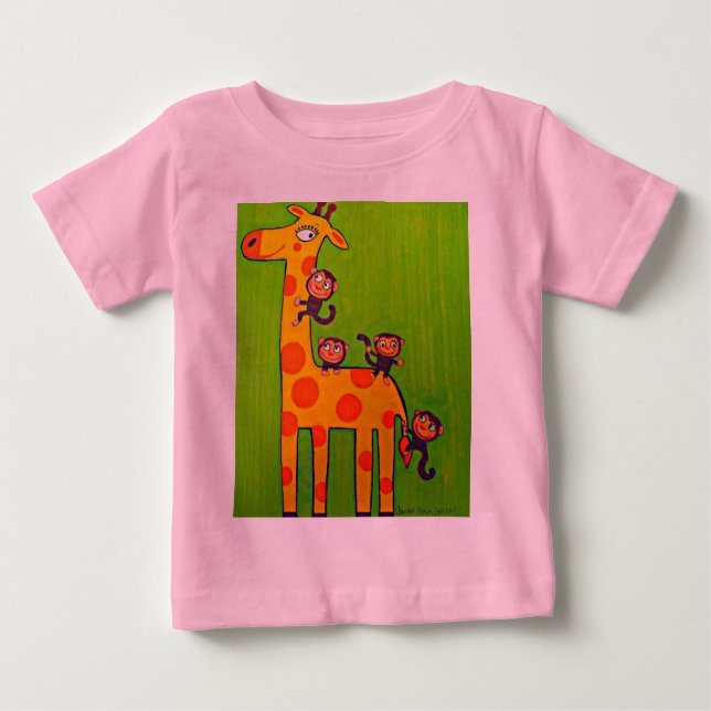 T-shirt Girafa e Monkey Business (Frente)