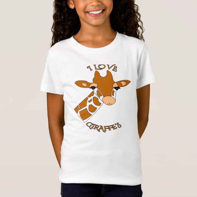 T-shirt Girafas bonitos do amor de I (Frente)