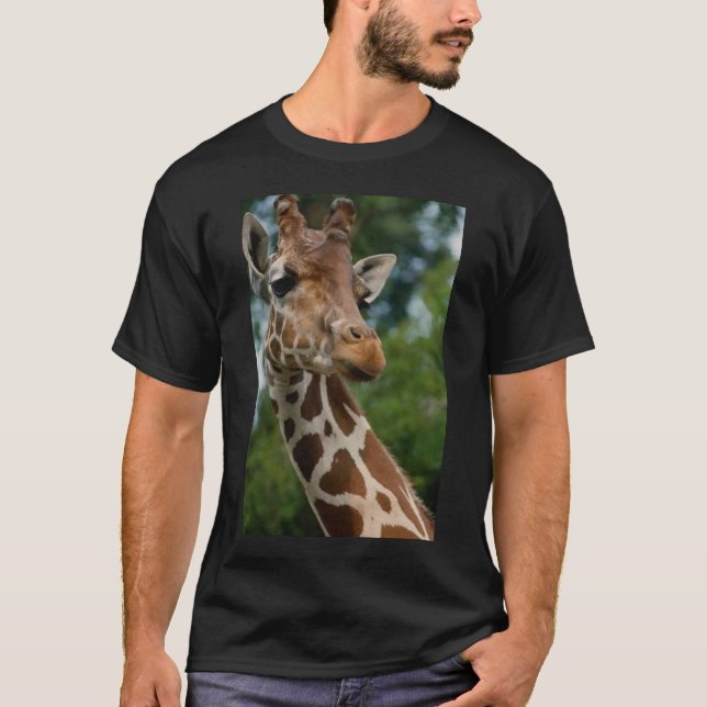 T-shirt Giraffe abre presentes de arte (Frente)
