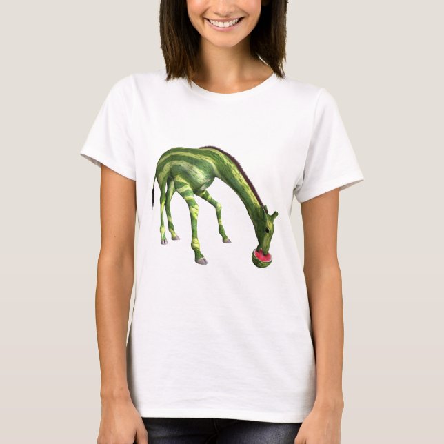 T-shirt Giraffe comendo melancia (Frente)