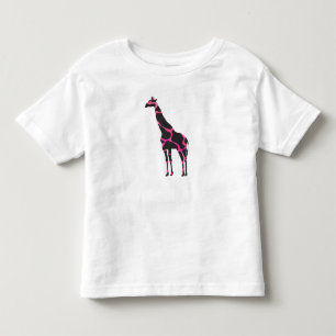 T-shirt Giraffe Hot Pink e Black Silhout