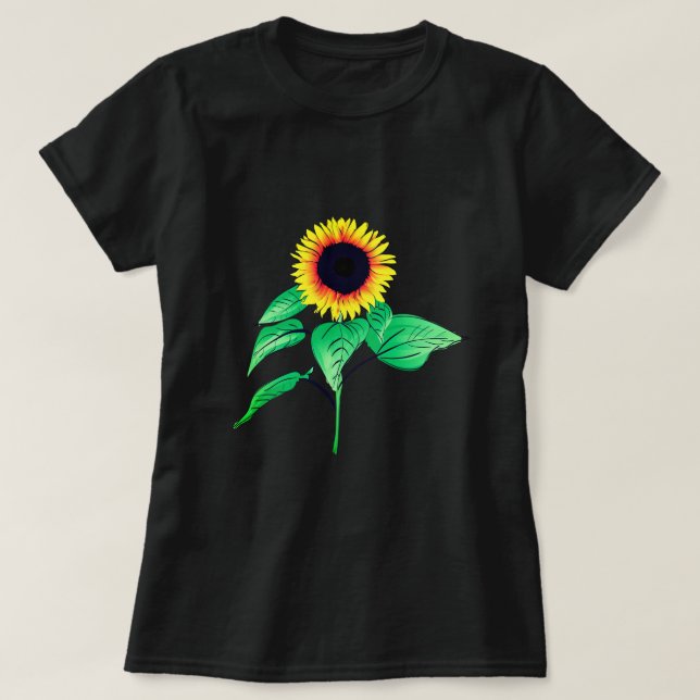 T-Shirt Girassol Amarelo (Frente do Design)
