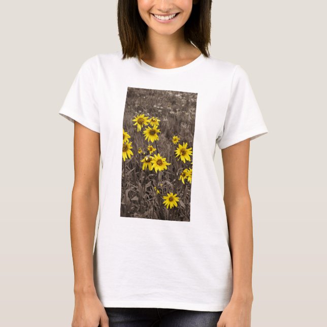 T-shirt Girassol na Montanha Rochosa (Frente)
