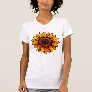 T-Shirt girassol vibrante - para mulheres