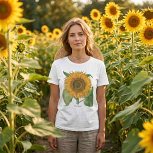 T-shirt Girassol Vintage por Basilius Besler