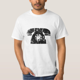 T-shirt giratório afligido clássico do telefone