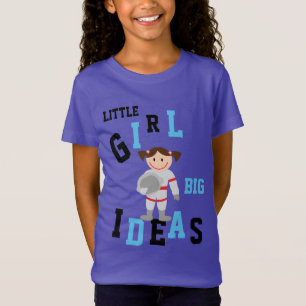 T-shirt GIRLS GRANDE IDEAS Astronauta Adicione NOME