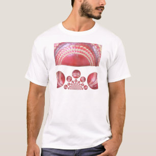 T-shirt Giro de Crimson - Uma Bola Bela de Críquete Vermel