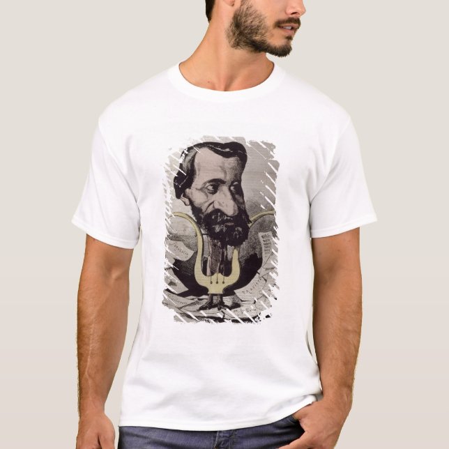 T-shirt Giuseppe Verdi, caricatura, 1860's (Frente)