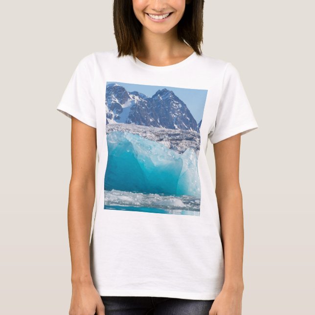 T-shirt Glaceir Azul, Noruega (Frente)