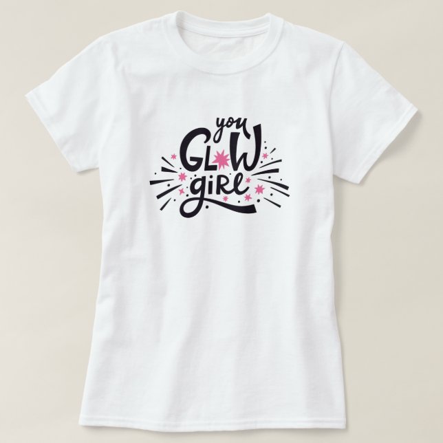 T-Shirt Glow Girl (Frente do Design)