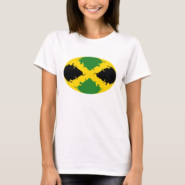 T-shirt Gnarly da bandeira de Jamaica (Frente)