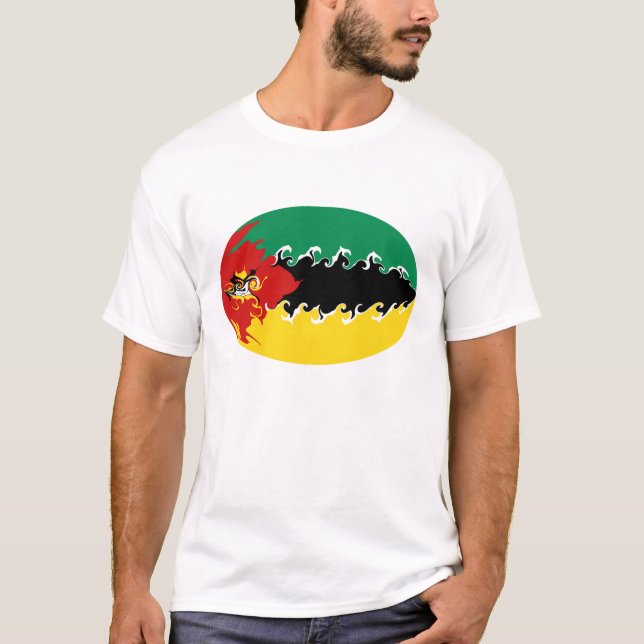 T-shirt Gnarly da bandeira de Mozambique (Frente)