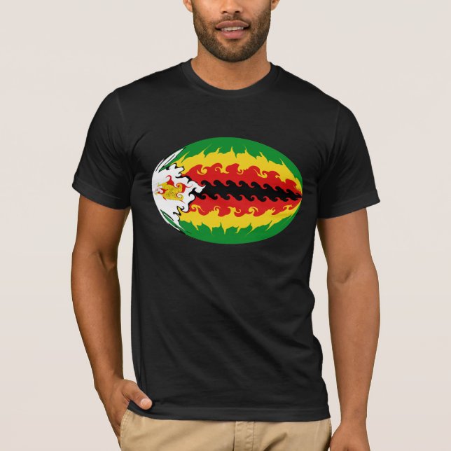 T-shirt Gnarly da bandeira de Zimbabwe (Frente)