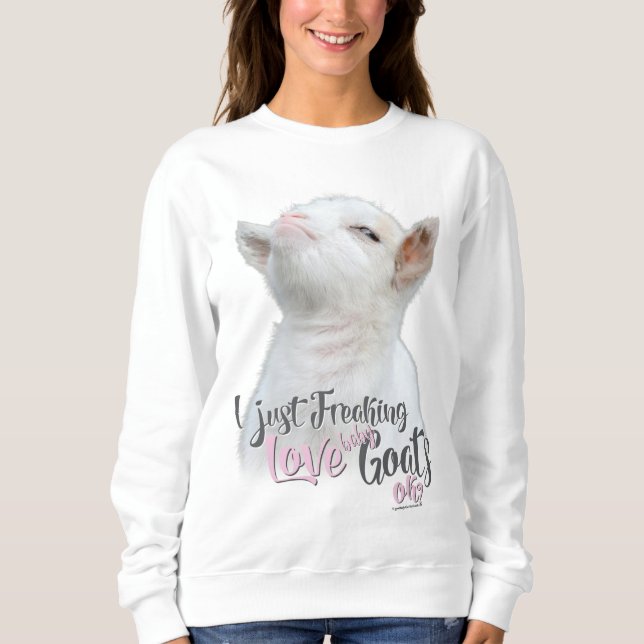 T-shirt GOAT LOVER | Eu apenas assusto amor bebezinho OK (Frente)