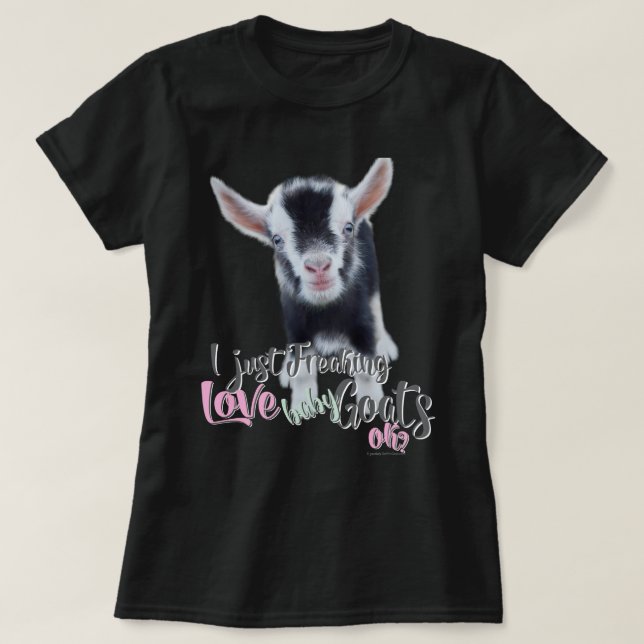 T-shirt GOAT LOVER | Eu apenas assusto amor bebezinho OK (Frente do Design)