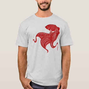T-Shirt Goldfish Argyle recortado de tesoura