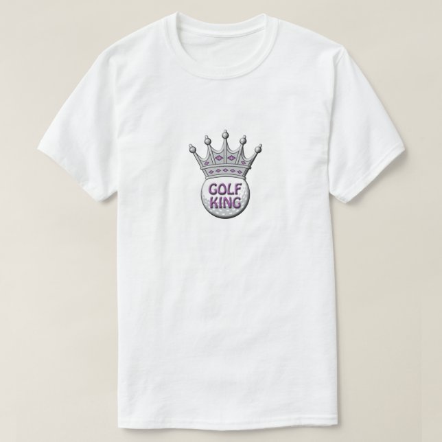T-shirt Golf King Dia de os pais Dadism Gift (Frente do Design)