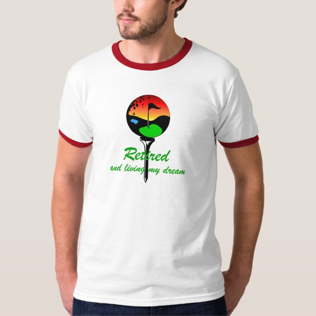 T-shirt Golfe e aposentadoria (Frente)