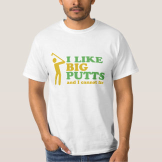 T-shirt Golfer Eu Gosto De Putts Grandes E Não Posso Menti