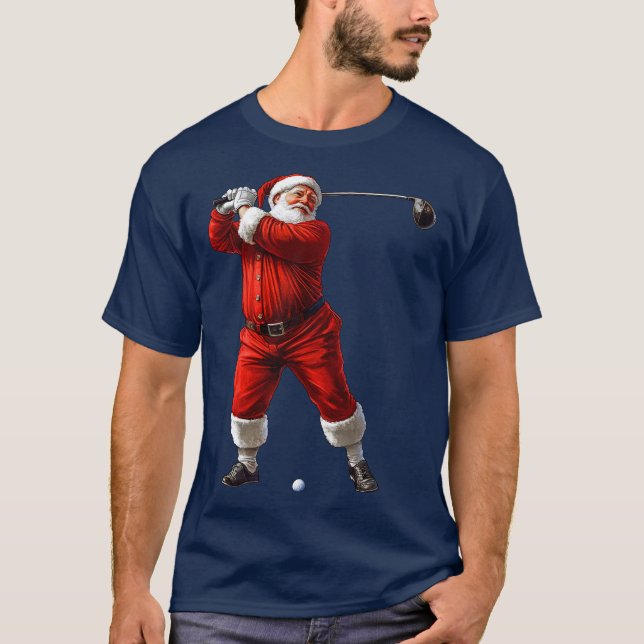 T-Shirt Golfer Santa Claus (Frente)