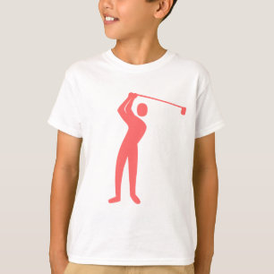 T-shirt Golfing - rosa tropical