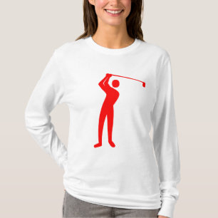 T-shirt Golfing - vermelho