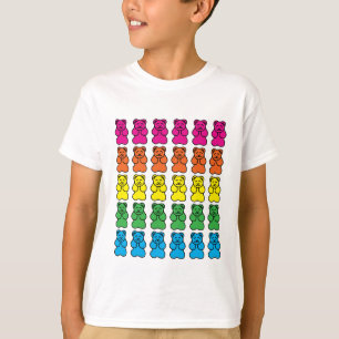 T-shirt gomoso dos ursos do arco-íris