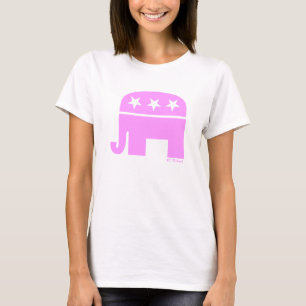 T-shirt GOP republicano orgulhoso do elefante cor-de-rosa