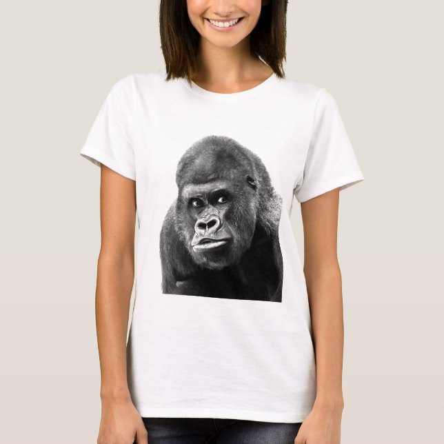 T-shirt Gorila Branca Negra (Frente)