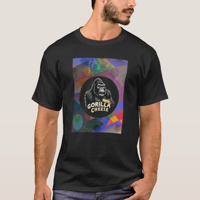 T-Shirt gorilla Queijo Abstrato 1 (Frente)