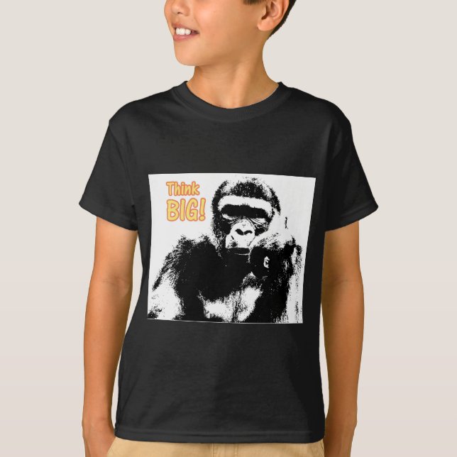 T-shirt Gorilla Think Big (Frente)